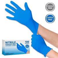 Disposable Nitrile Powder Free Gloves- Size Small (100 per box)